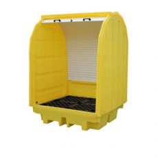 4 Drum Lockable Bunded Pallet with Hard Cover