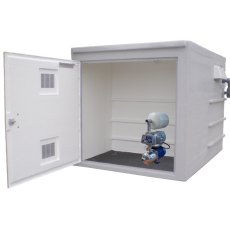 4000 Litre GRP Enclosure with built in tank and 80L/min single pump