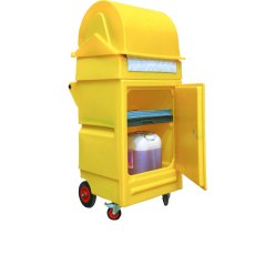 Dispensing Roll Mobile Spill Cabinet with Lockable Door