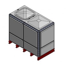 4079 Litre GRP Sectional Water Tank, Totally Internally Flanged (TIF) 4079 Litre GRP Sectional Water Tank, Totally Internally Flanged (TIF)