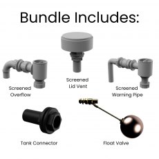90 Litre GRP Water Tank, Insulated - Bundle