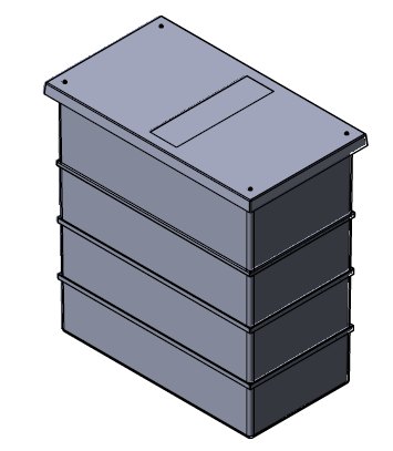 601 litre divided grp tank