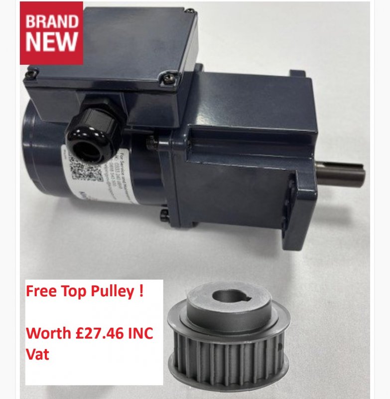 Kingspan Parts Klargester BA/BB Biodisc Motor, FREE TOP PULLEY*(*worth £22.88 ex VAT) & Free delivery