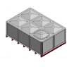 Purewater 6000 Litre GRP Sectional Water Tank, 3x2x1 Internally Flanged Base (IFB)
