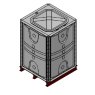 1500 Litre GRP Sectional Water Tank, 1x1x1.5 Internally Flanged Base (IFB)