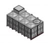 12000 Litre GRP Sectional Water Tank, Internally Flanged Base, AB Airgap (IFB)
