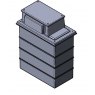 600 Litre GRP Water Tank, Type AB Air Gap - One Piece Insulated, Cat 5