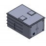 6000 Litre GRP Pump Enclosure with built in tank and Twin pump 160L/Min Max 9000.6000