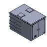 6000 Litre GRP Pump Enclosure with built in tank and 80L/min single pump 12000-6000