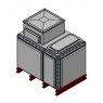 2182 Litre GRP Sectional Water Tank, 1.5x1x1 Totally Internally Flanged AB Airgap