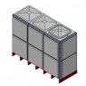 7788 Litre GRP Sectional Water Tank, 3x1x2 Totally Internally Flanged (TIF)