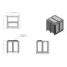 PW.1x1x1.IFB.AG.500 1000 Litre Section Water Tank Drawing