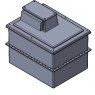 909 Litre Type AB Air Gap GRP Fire Water Tank - Two Piece Insulated, Cat 5