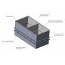 2726 Litre Two Piece Divided GRP Water Tank, Insulated